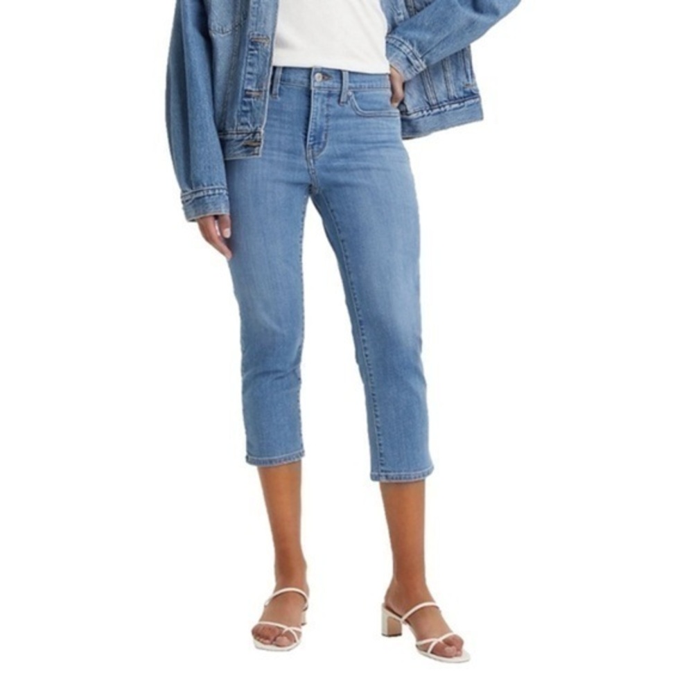 NWT Levi’s Shaping Capri Jeans 311 Stretch Smoothing Tummy Panel 10  14 20W New - Picture 3 of 11